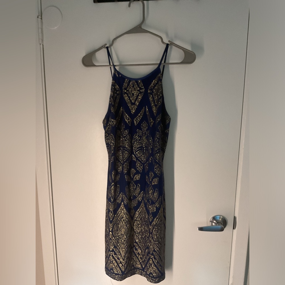 Jump Apparel Blue Sparkly Dress